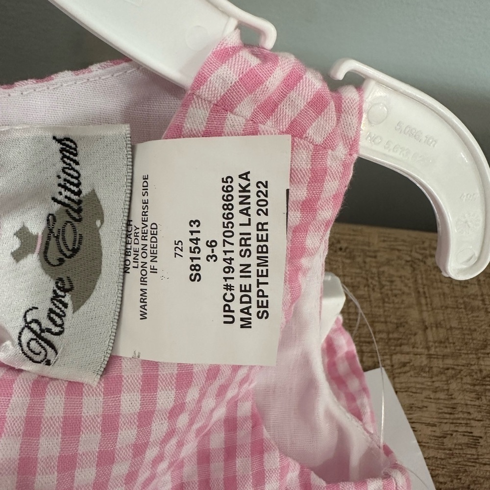 Rare Editions Seersucker Butterfly Dress | Size 3-6 Months | NWT - Picture 5 of 9